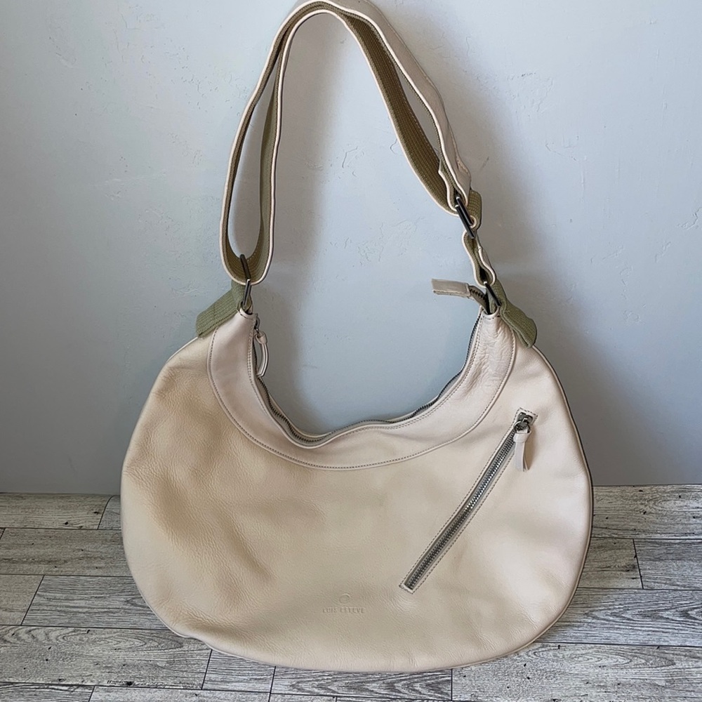 Luis Esteve Leather Hobo Bag Made in Spain EUC